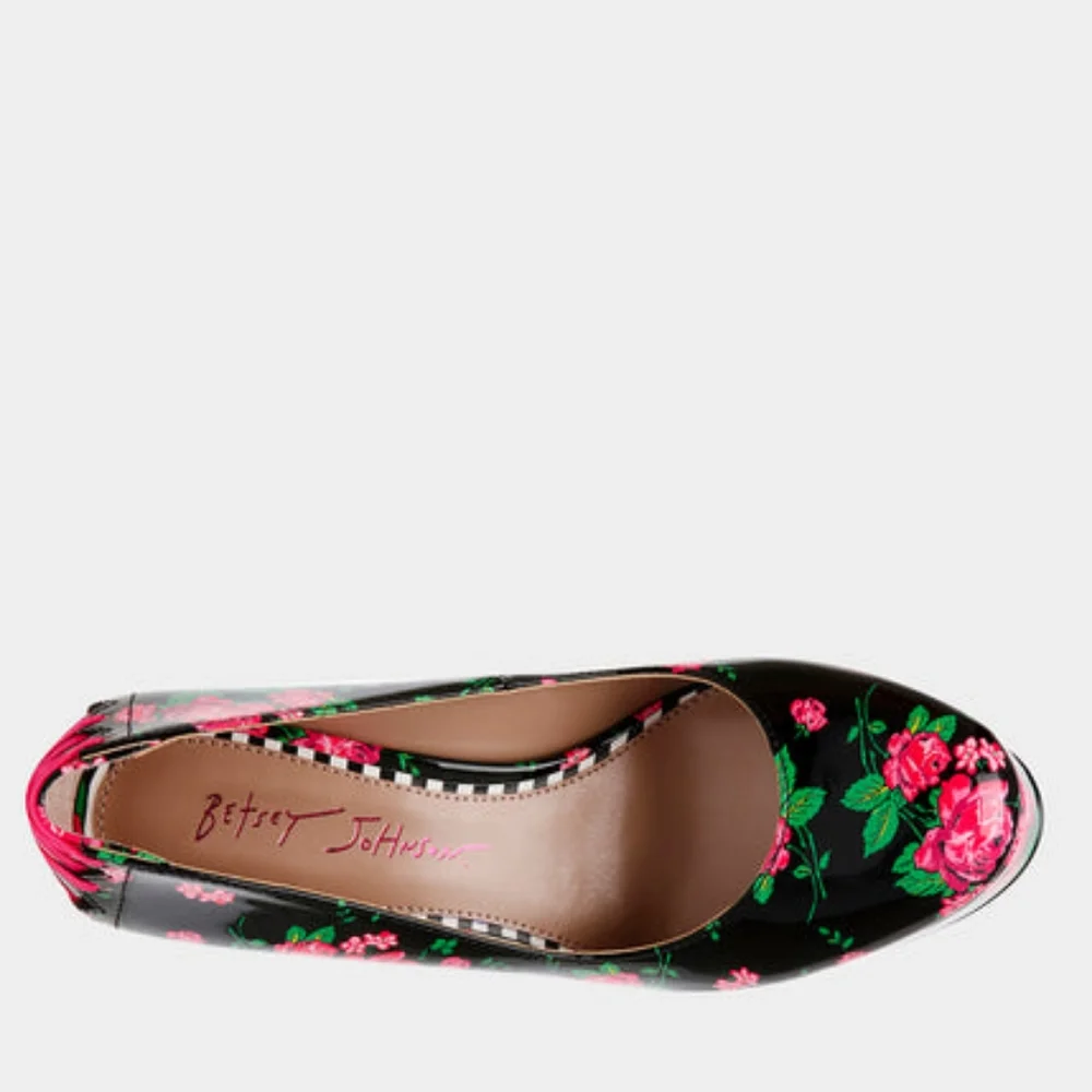 Betsey Johnson Floral Pumps Bonnee - Picture 3 of 8